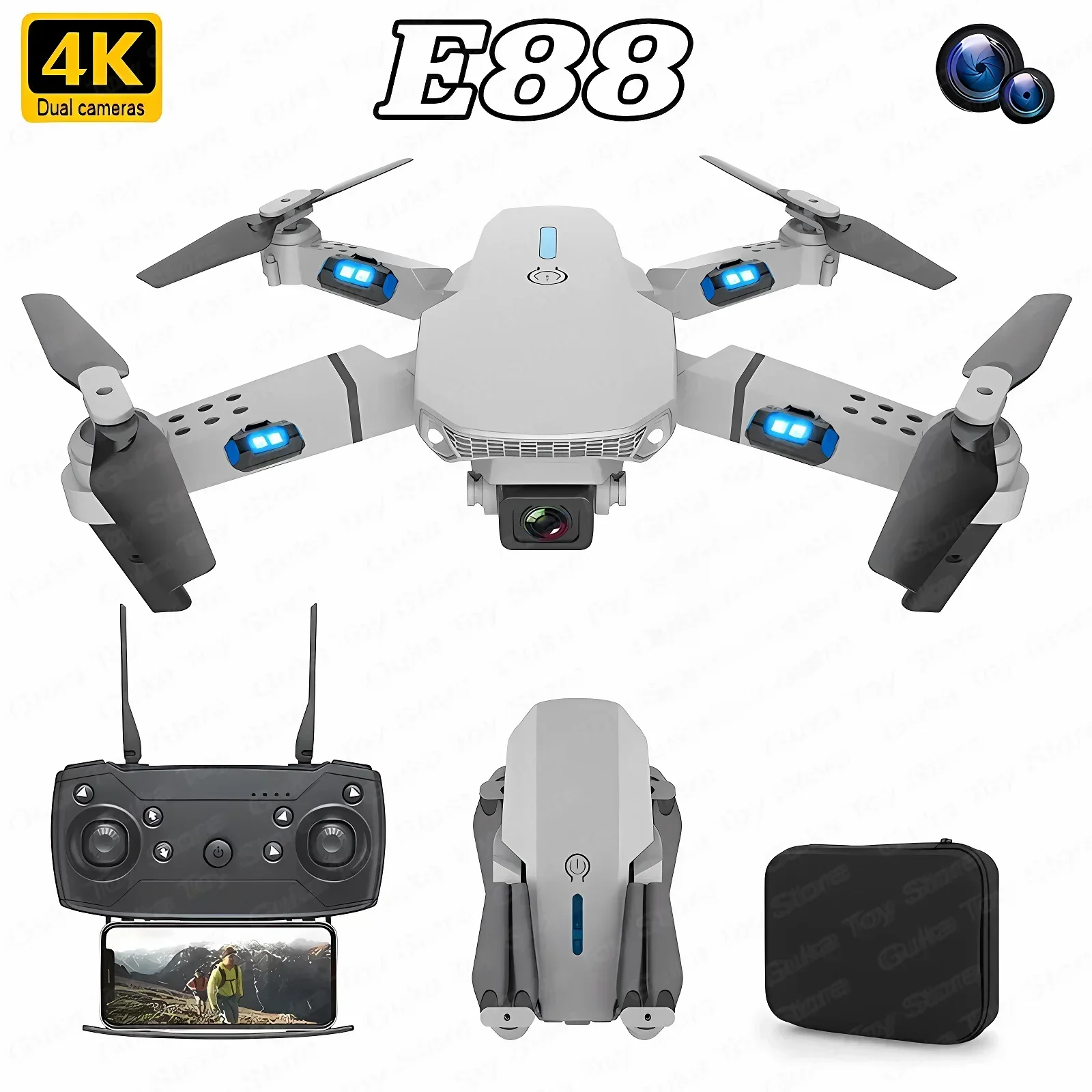 Drone Rc Harness - E88 Pro Drone FPV kamera sudut