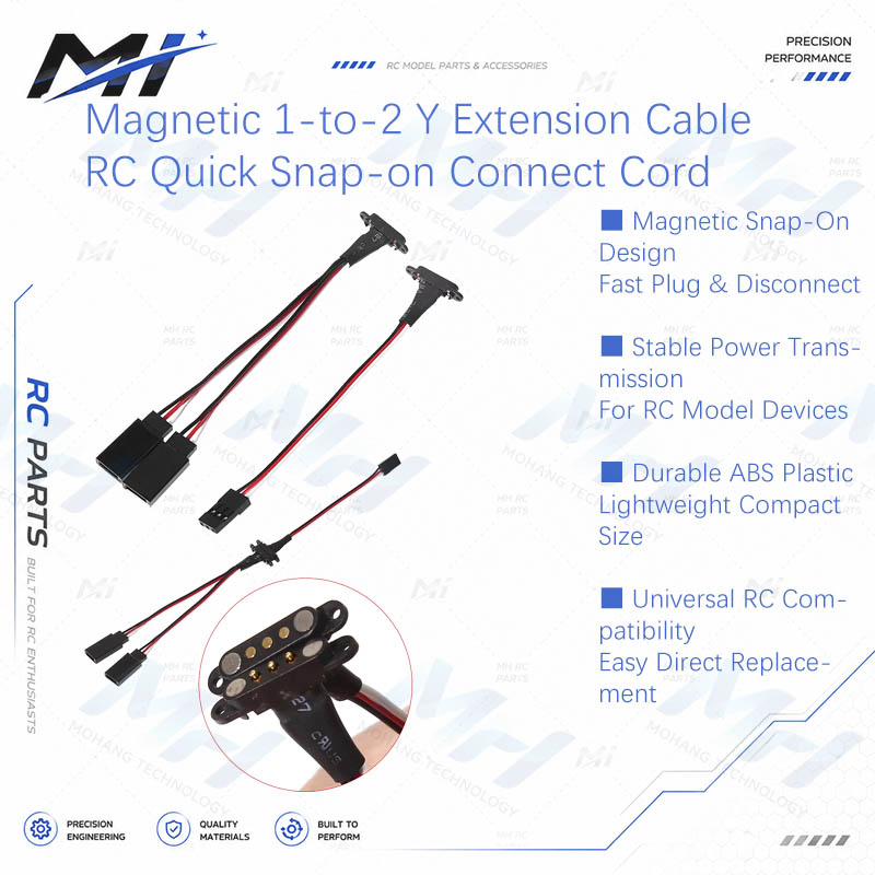 Drone Rc Control - Kabel Ekstensi Magnetik 1-ke-2 Y dengan