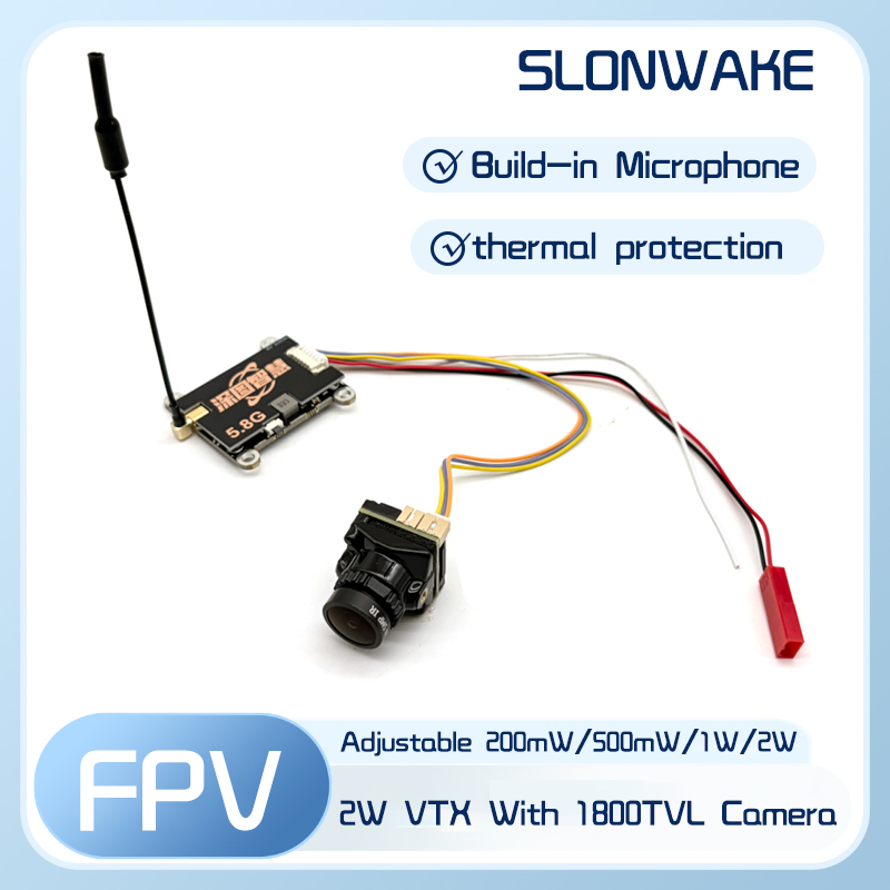 SLONWAKE 5.8G 56CH 2W pemancar - Fpv Drone Camera ulasan dan harga