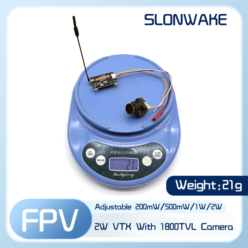 SLONWAKE 5.8G 56CH 2W pemancar - Fpv Drone Camera ulasan dan harga