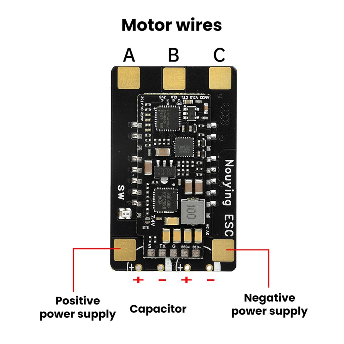 Y1320A* ☀ ▃ 3-8S AM32 ESC Peng - Drone Motor Rc Car ulasan dan harga