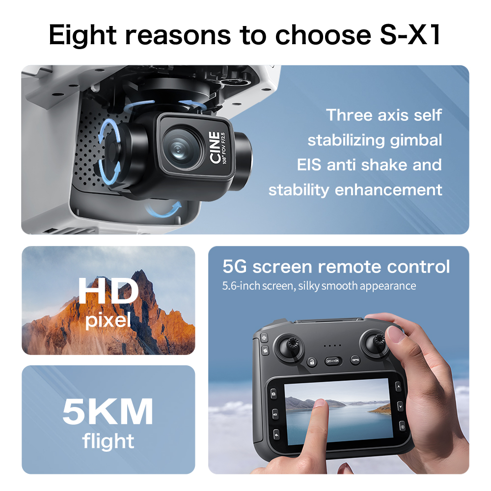 Drone S-X1 Original 8K HD Prof - Drone Rc Harness ulasan dan harga