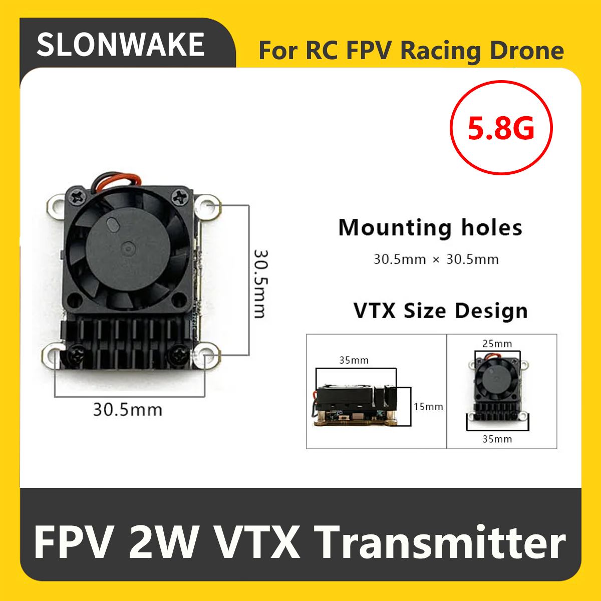SLONWAKE 5.8G 2000mW FPV VTX T - Fpv Drone Camera ulasan dan harga