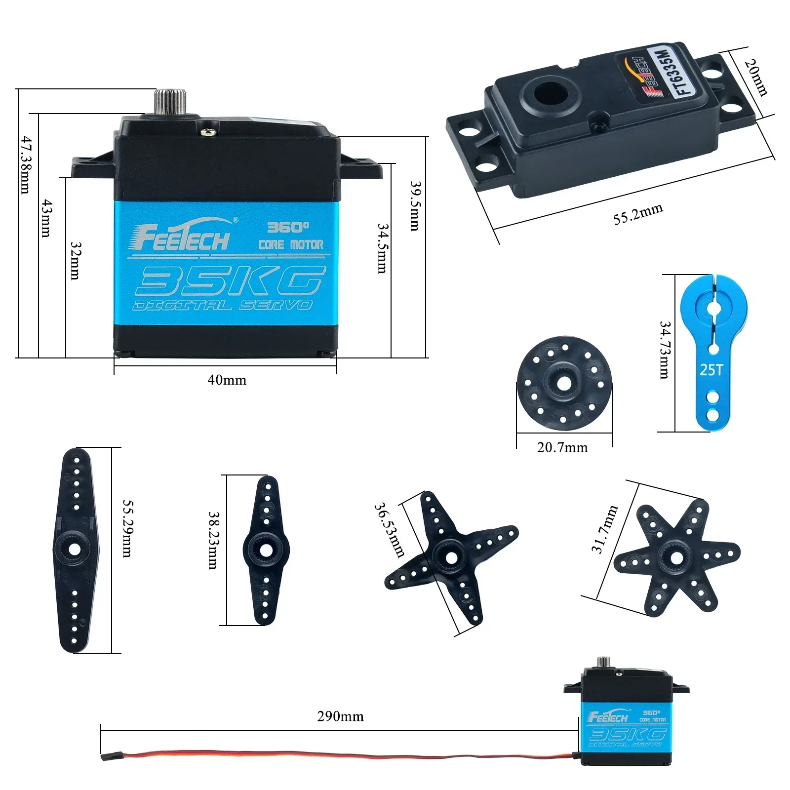Feetech FT6335M Motor Servo RC - Drone Rc Jet ulasan dan harga